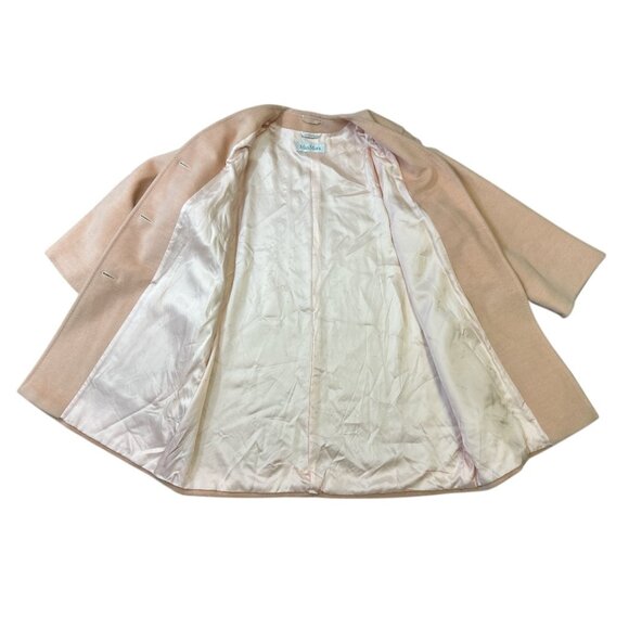 MAX MARA Wool Cashmere Coat Oversized US8 Made in Italy Old Money * Moth Holes - Picture 12 of 16